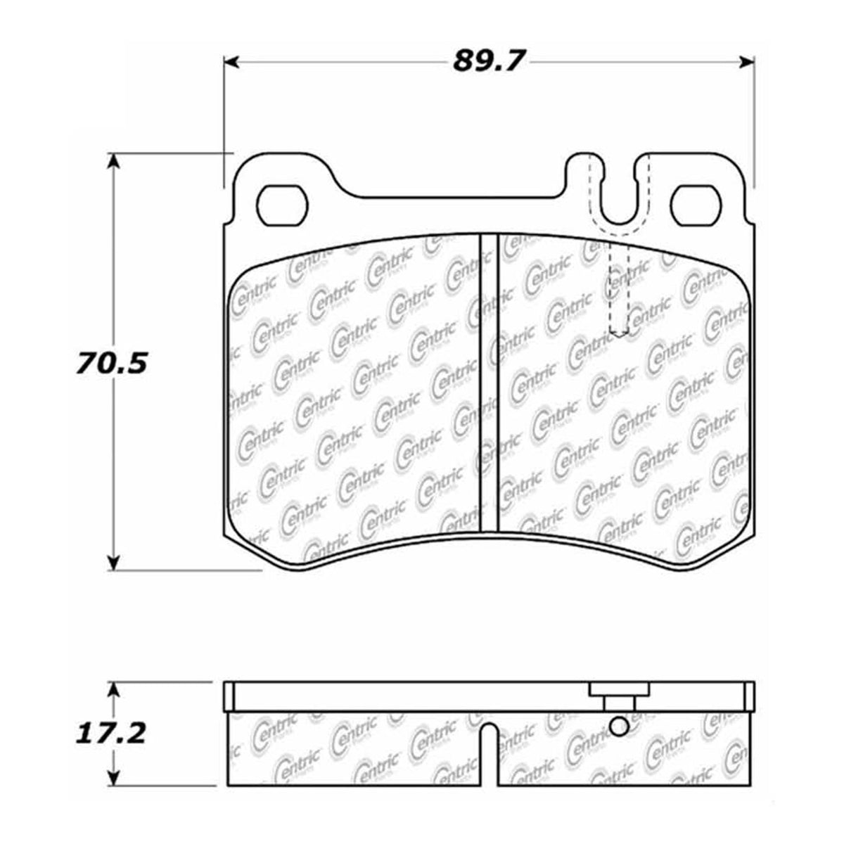 Centric Parts Disc Brake Pad Set Semi-Metallic with Shims for 1986-1989 Mercedes-Benz 560SL 102.04240