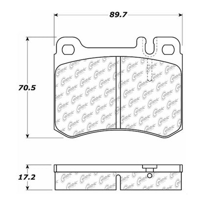 Centric Parts Disc Brake Pad Set Semi-Metallic with Shims for 1986-1989 Mercedes-Benz 560SL 102.04240