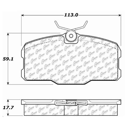 Centric Parts Disc Brake Pad Set Semi-Metallic with Shims for 1982-1983 Mercedes-Benz 380SEC 1985-1984 500SEC 102.04250
