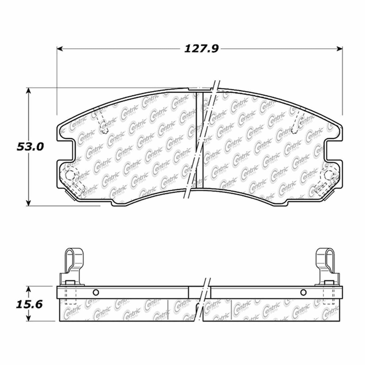 Centric Parts Disc Brake Pad Set Semi-Metallic with Shims for 1988-1989 Toyota Celica 102.04370