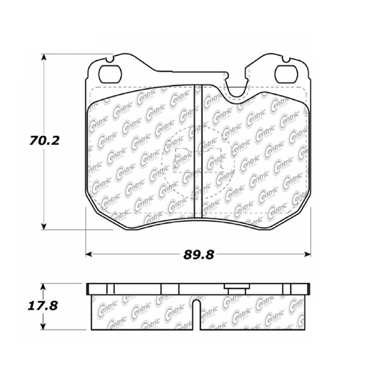 Centric Parts Disc Brake Pad Set Semi-Metallic with Shims for 1994 Lamborghini Diablo, 1982-1977 Porsche 924, 1988-1987 Porsche 924, 1981-1978 Porsche 928, 1989-1983 Porsche 944 102.04430