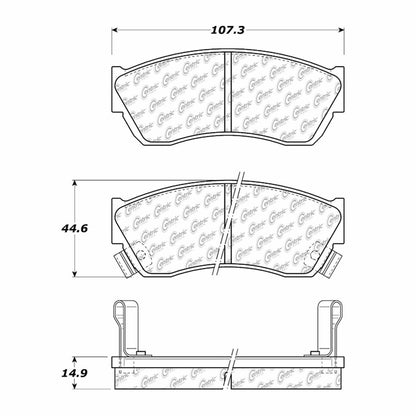 Centric Parts Disc Brake Pad Set Semi-Metallic with Shims for 1992-2001 Chevrolet Metro Sprint Geo Metro Pontiac Firefly Suzuki Swift