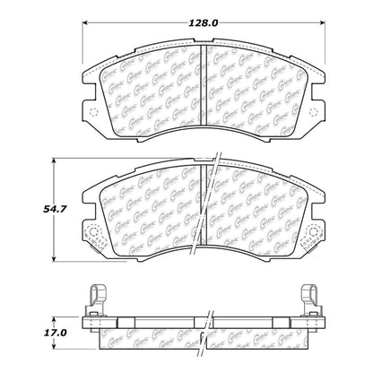 Centric Parts Disc Brake Pad Set Semi-Metallic with Shims for 1993-1996 Subaru Impreza Legacy 102.04700