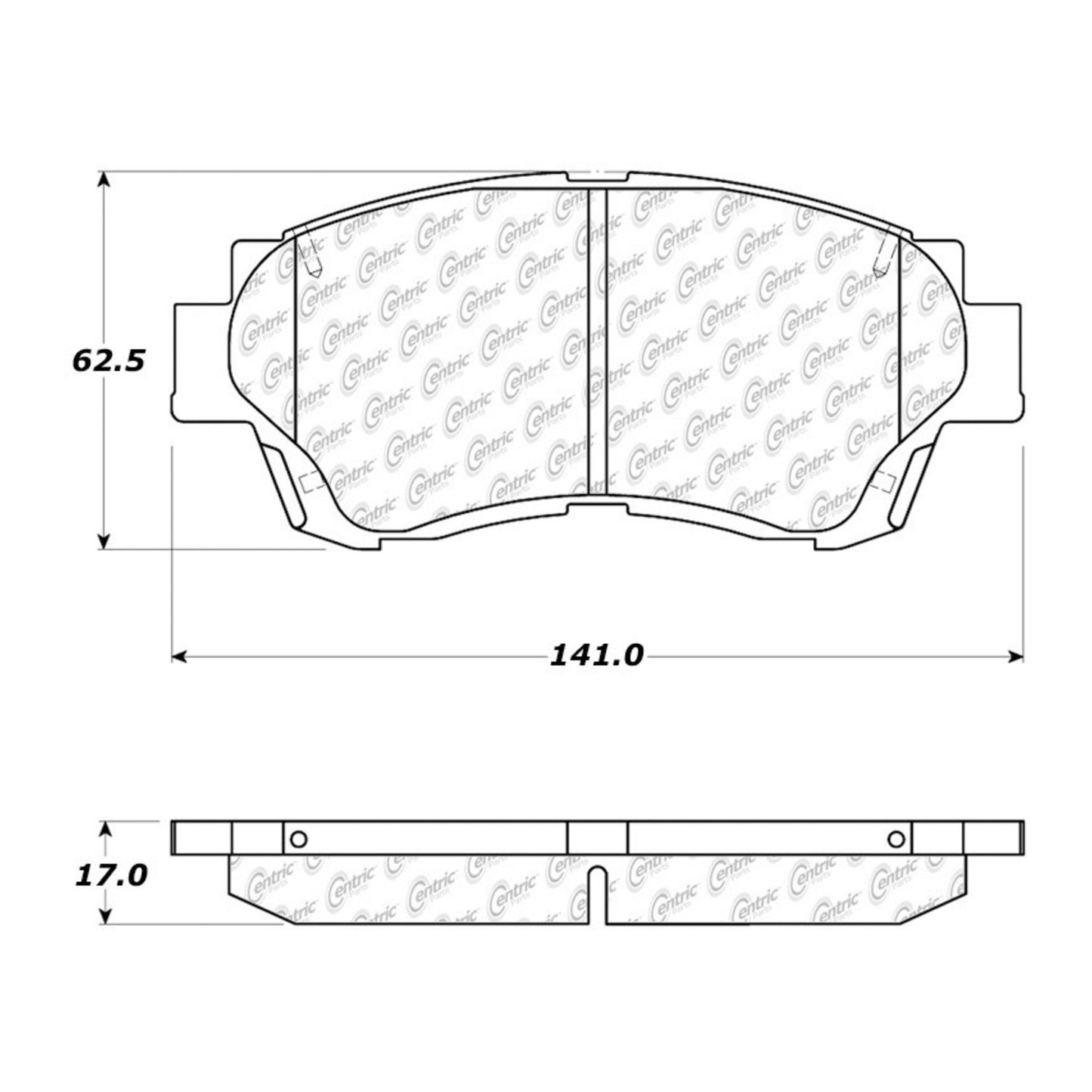 Centric Parts Disc Brake Pad Set Semi-Metallic with Shims for 1992-2003 Lexus Toyota 102.04760