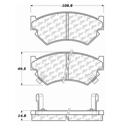 Centric Parts Disc Brake Pad Set Semi-Metallic with Shims for 1989-1994 Subaru Justy 102.04800
