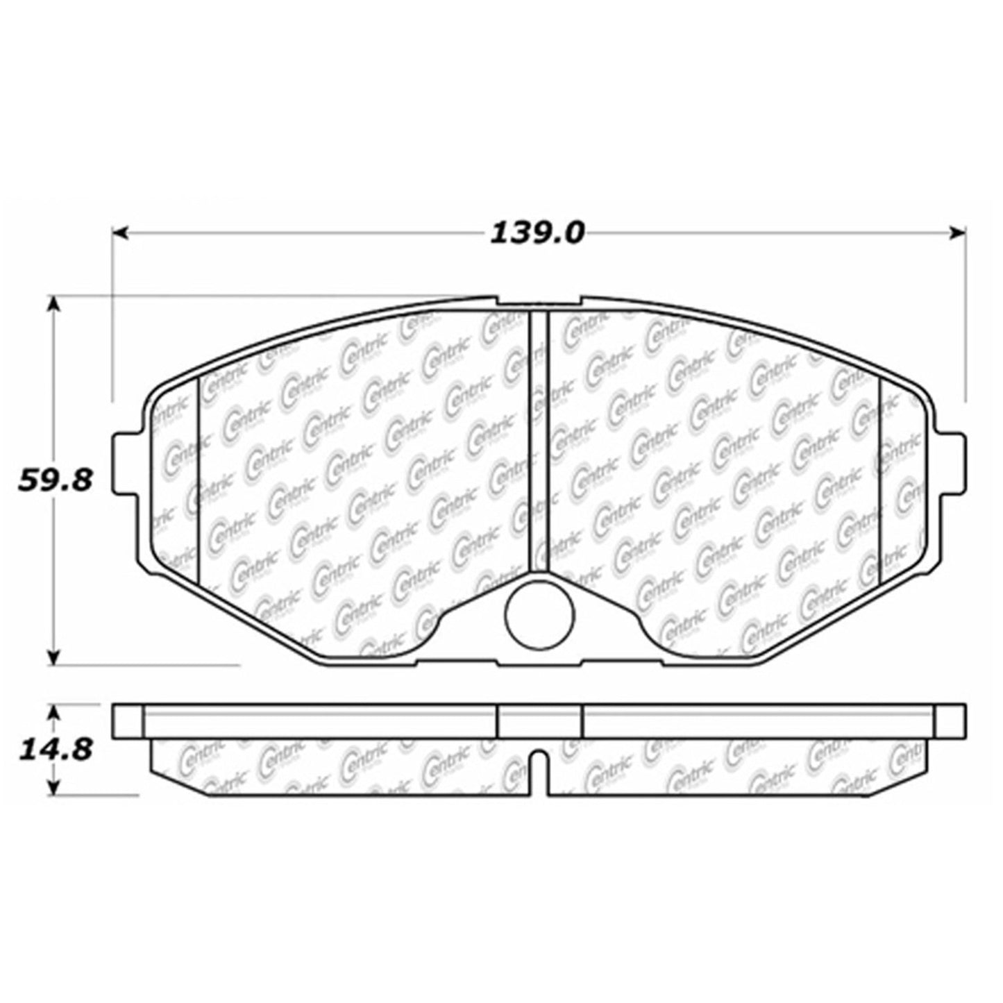 Centric Parts Disc Brake Pad Set Semi-Metallic with Shims for 1995-2000 Infiniti Q45 102.04860