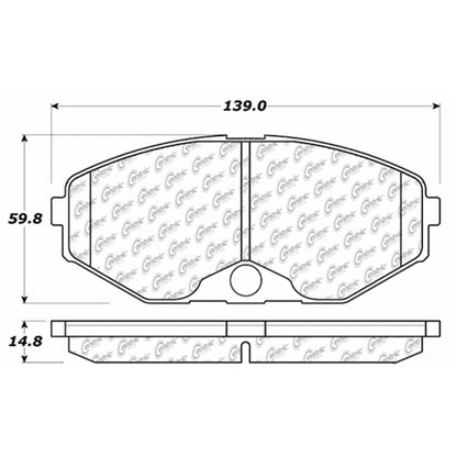 Centric Parts Disc Brake Pad Set Semi-Metallic with Shims for 1995-2000 Infiniti Q45 102.04860