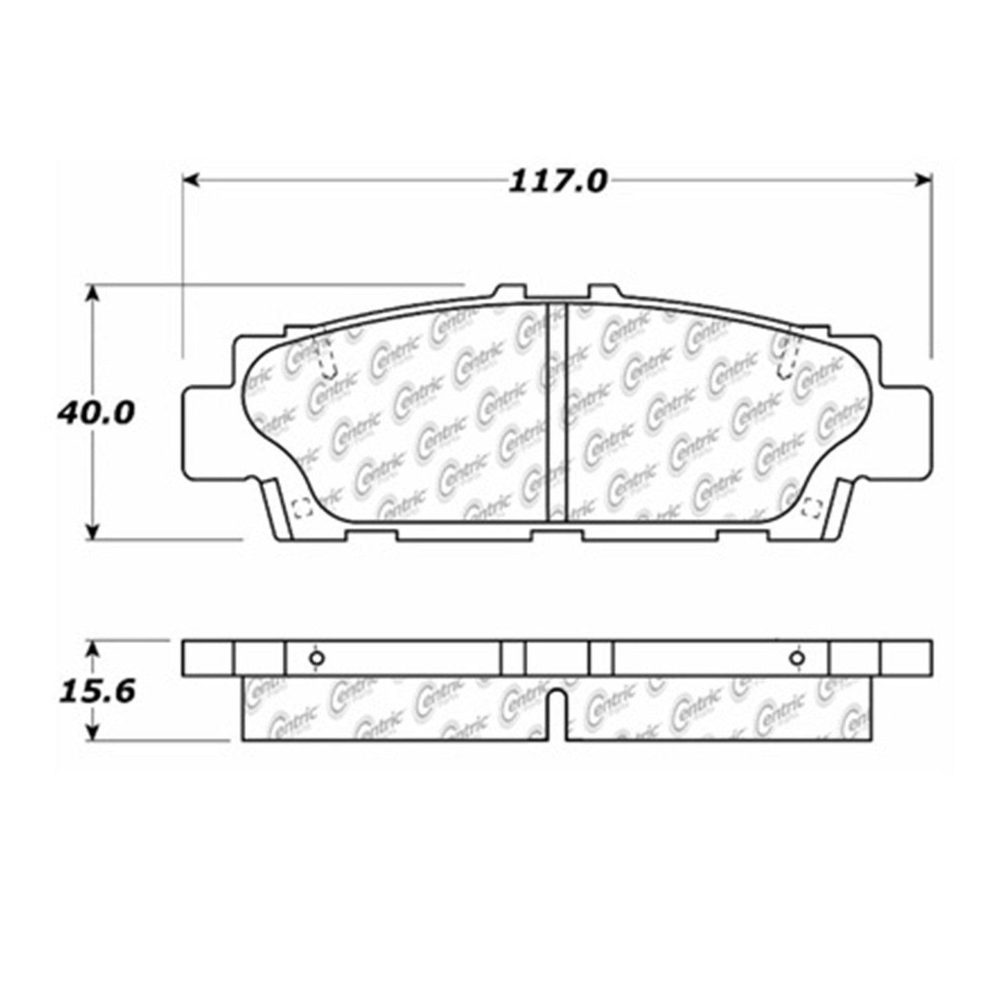 Centric Parts Disc Brake Pad Set Semi-Metallic with Shims for 1990-1992 Lexus LS400 102.04880