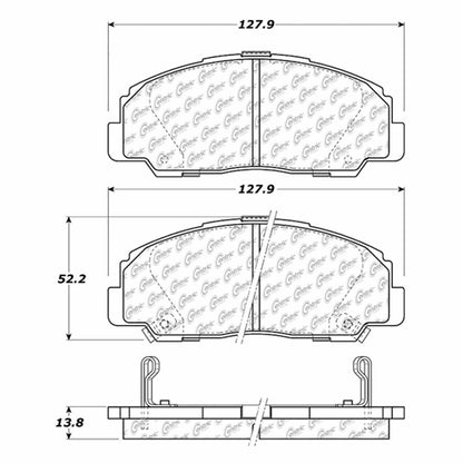 Centric Parts Disc Brake Pad Set Semi-Metallic with Shims for 1990-1992 Daihatsu Rocky 102.04900