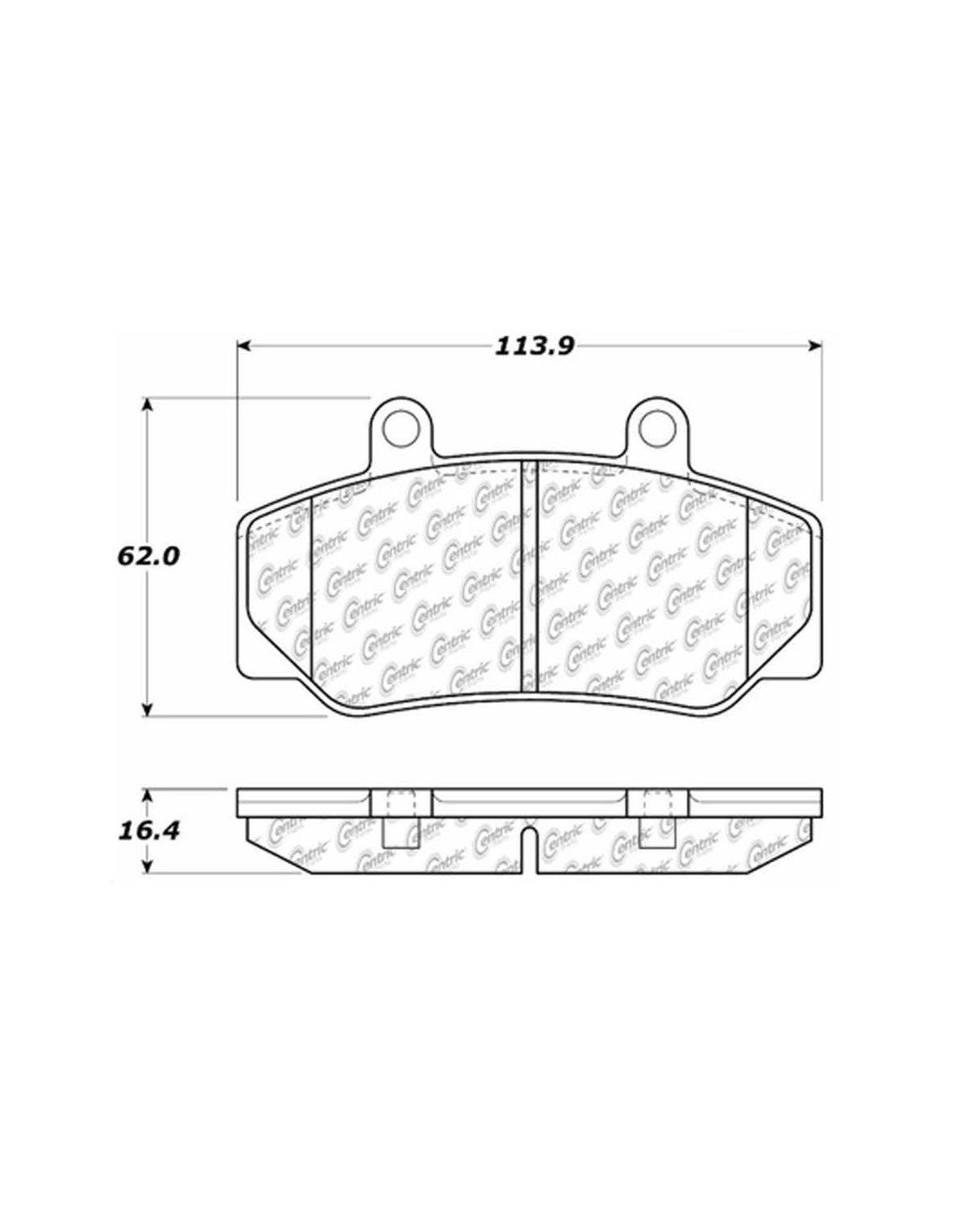 Centric Parts Disc Brake Pad Set Semi-Metallic with Shims for 1985-1991 Volvo 740 745 760 780 102.04920