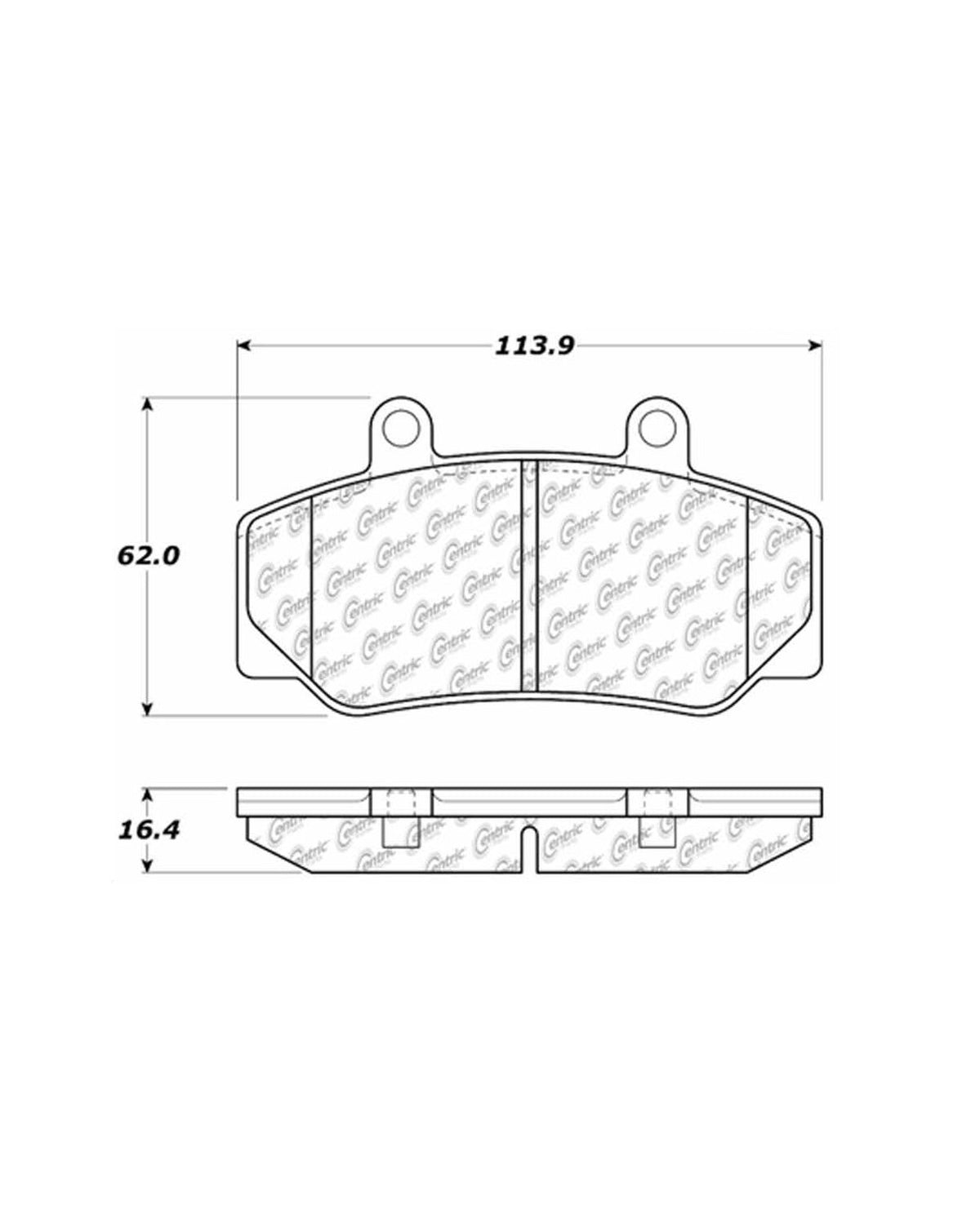Centric Parts Disc Brake Pad Set Semi-Metallic with Shims for 1985-1991 Volvo 740 745 760 780 102.04920