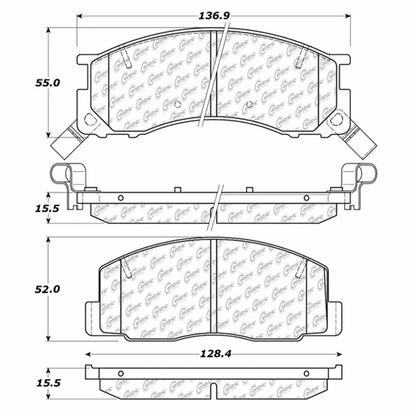 Centric Parts Disc Brake Pad Set for OEM 0446528030