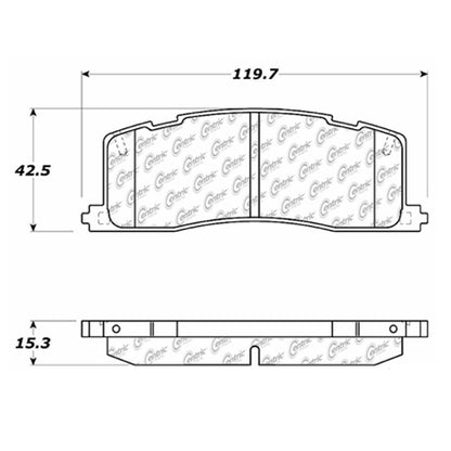 Centric Parts Disc Brake Pad Set Semi-Metallic with Shims for 1991-1997 Toyota Previa 102.05010