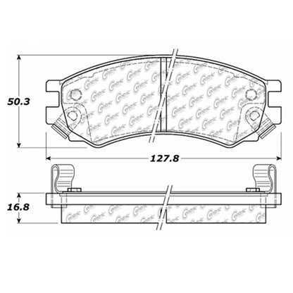 Centric Parts Disc Brake Pad Set Semi-Metallic with Shims for 1991-2003 Saturn SC/SC1/SC2/SL/SL1/SL2/SW1/SW2 102.05070