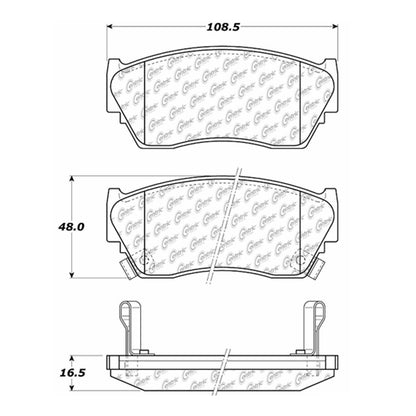 Centric Parts Disc Brake Pad Set Semi-Metallic with Shims for 1991-2017 Nissan NX Sentra Tsubame Tsuru 102.05100
