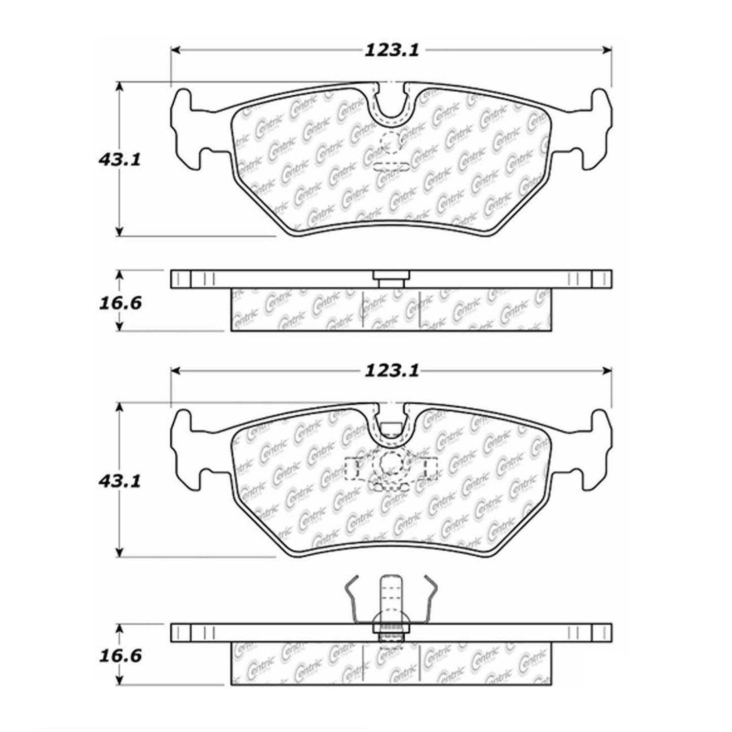 Centric Parts Disc Brake Pad Set 102.05170
