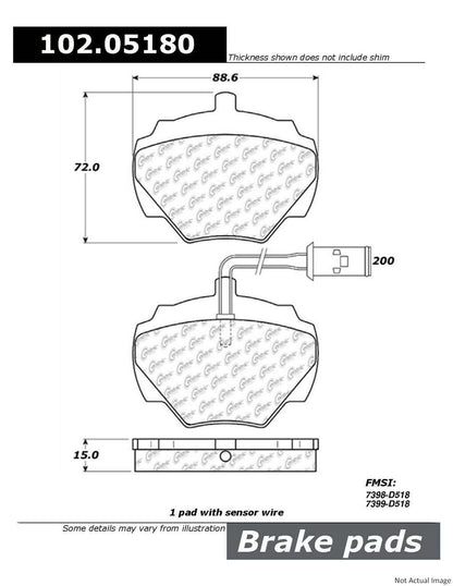 Centric Parts Disc Brake Pad Set 102.05180