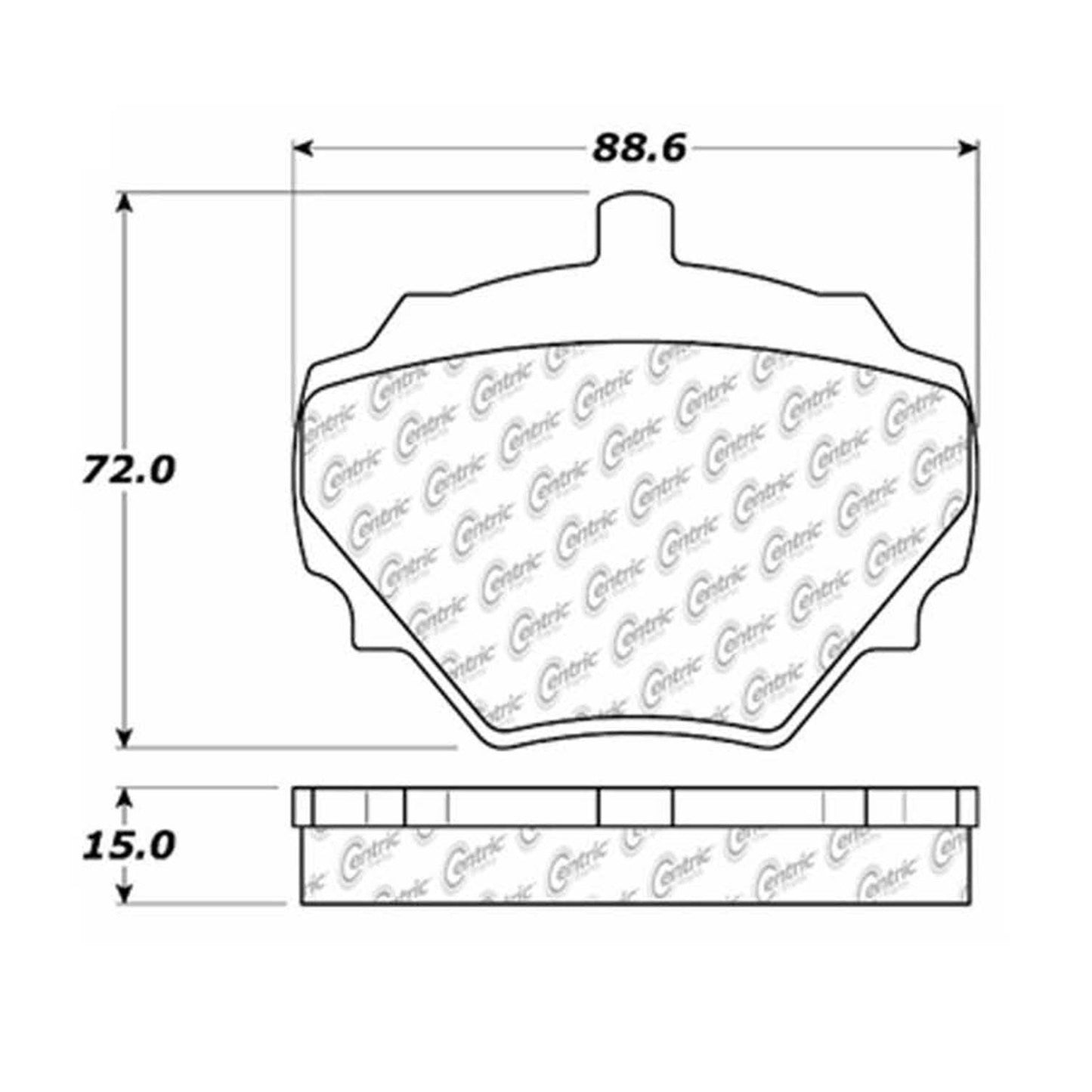 Centric Parts Disc Brake Pad Set Semi-Metallic with Shims for Land Rover Defender 2011 102.05181