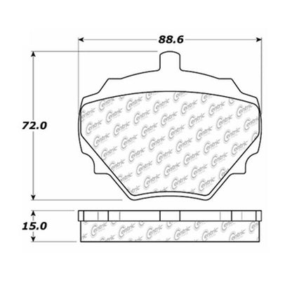 Centric Parts Disc Brake Pad Set Semi-Metallic with Shims for Land Rover Defender 2011 102.05181