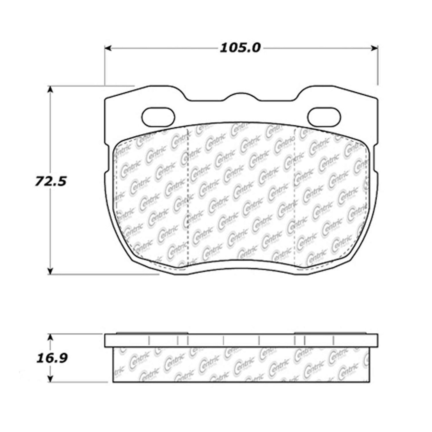 Centric Parts Disc Brake Pad Set Semi-Metallic with Shims for 1994-1999 Land Rover Discovery 102.05201