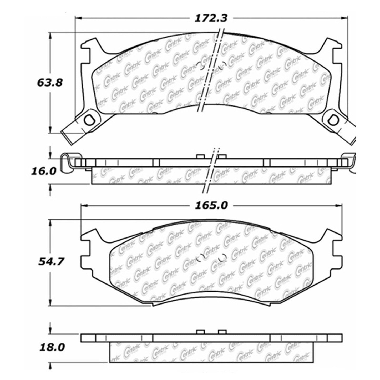 Centric Parts Disc Brake Pad Set 102.05240