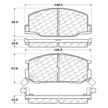 Centric Parts Disc Brake Pad Set Semi-Metallic with Shims for 1989-1992 Lotus Esprit 1991-1997 Toyota Previa 102.05270