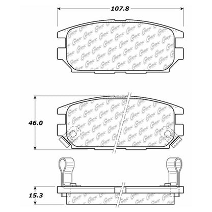 Centric Parts Disc Brake Pad Set Semi-Metallic with Shims for 1991-2012 Various Models 102.05320