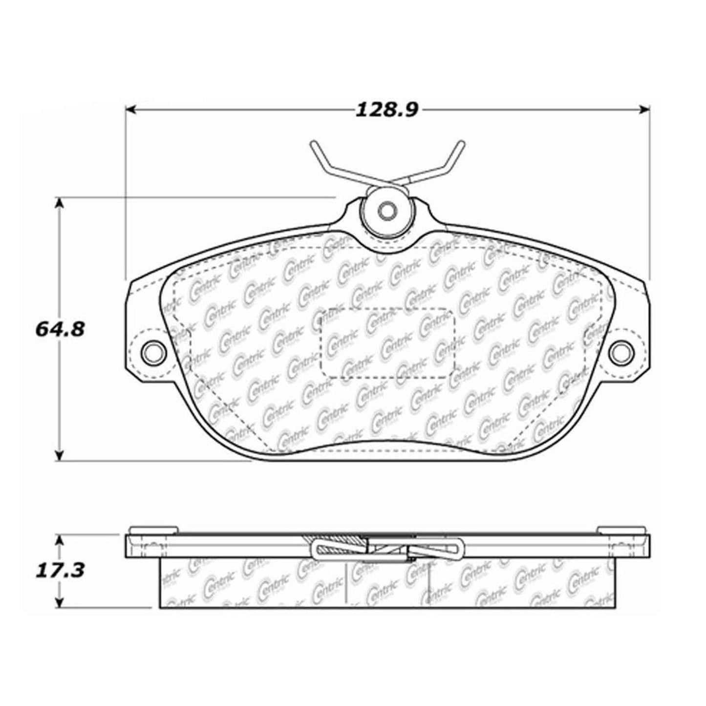 Centric Parts Disc Brake Pad Set Semi-Metallic with Shims for 1991-1998 Volvo 740/780/940/960/S90/V90 102.05420