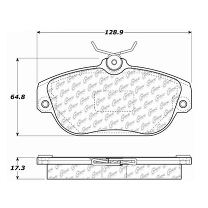 Centric Parts Disc Brake Pad Set Semi-Metallic with Shims for 1991-1998 Volvo 740/780/940/960/S90/V90 102.05420