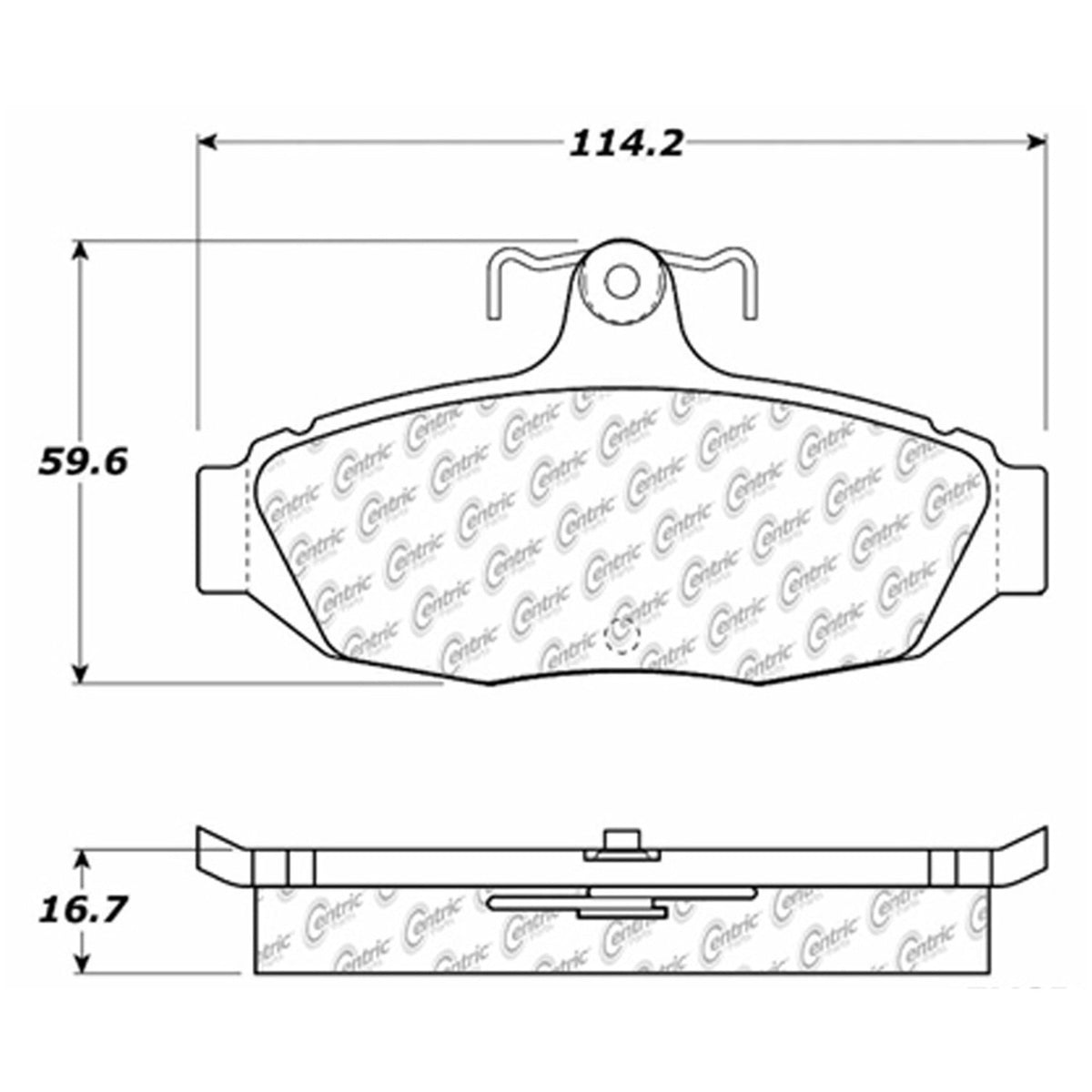 Centric Parts Disc Brake Pad Set Semi-Metallic with Shims for 1985-1995 Ford Models 102.05450