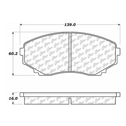 Centric Parts Disc Brake Pad Set Semi-Metallic with Shims for 1998-2006 Mazda MPV 102.05510