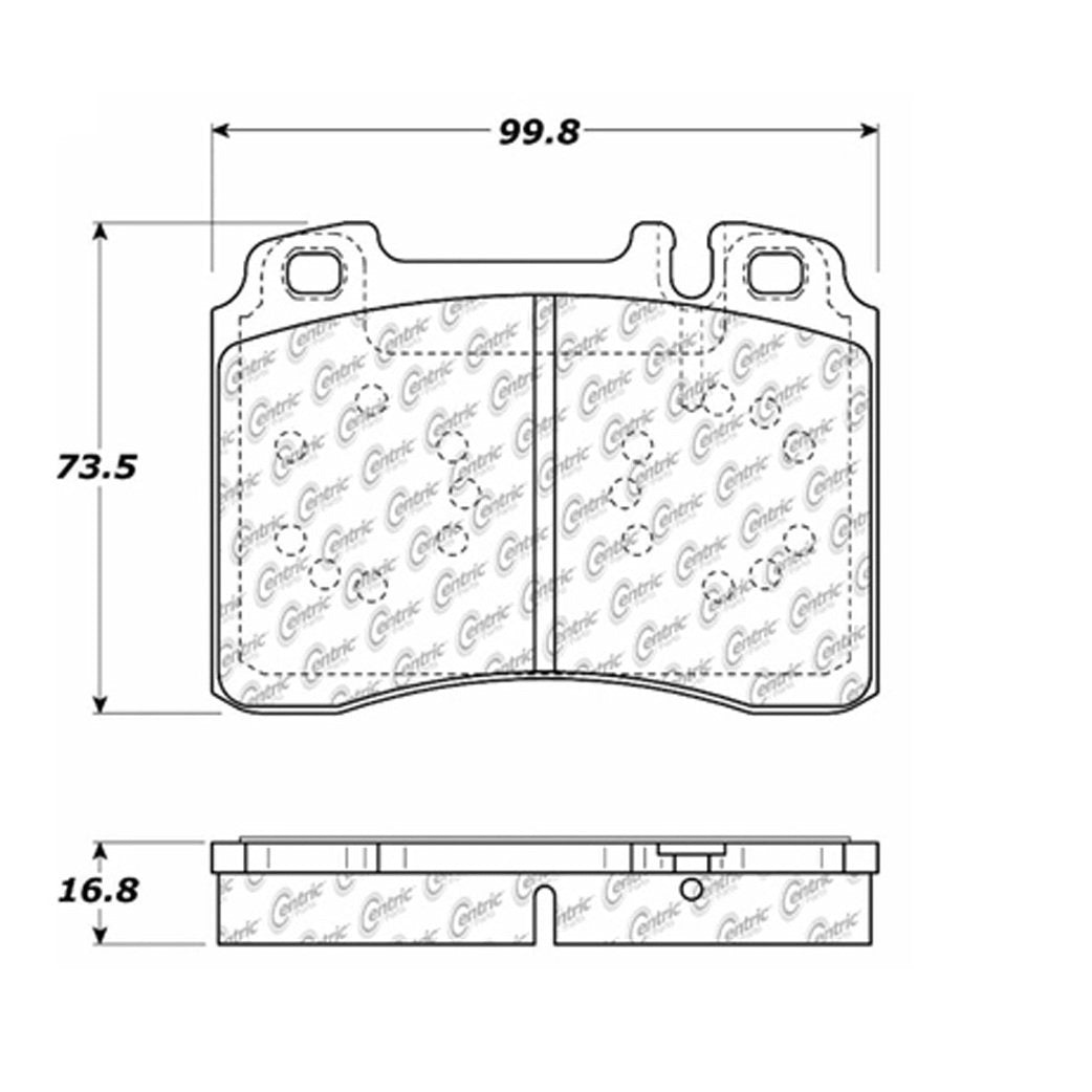 Centric Parts Disc Brake Pad Set Semi-Metallic with Shims 102.05610