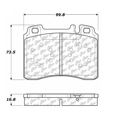 Centric Parts Disc Brake Pad Set Semi-Metallic with Shims 102.05610