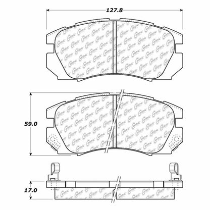 Centric Parts Disc Brake Pad Set Semi-Metallic with Shims for 1991-1996 Subaru Legacy 102.05630