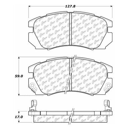 Centric Parts Disc Brake Pad Set Semi-Metallic with Shims for 1991-1996 Subaru Legacy 102.05630