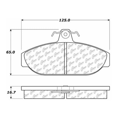 Centric Parts Disc Brake Pad Set Semi-Metallic with Shims for Volvo 740 1991-1985 745 1985 760 1990-1983 780 1990-1987 102.05650