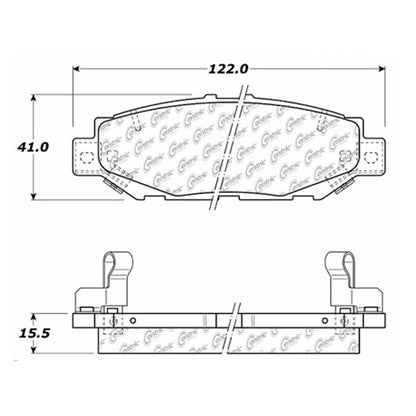 Centric Parts Disc Brake Pad Set Semi-Metallic with Shims for 1993-2000 Lexus GS300 Toyota Supra 102.05720