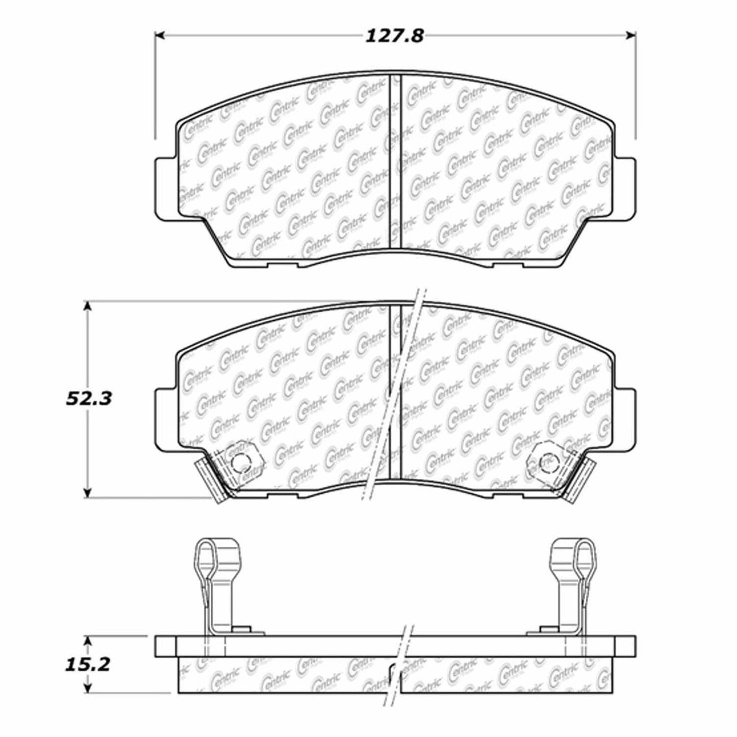 Centric Parts Disc Brake Pad Set Semi-Metallic with Shims for Ford B-200 Panel 1986 Mazda B2000 1987 102.05740