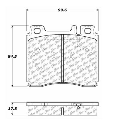 Centric Parts Disc Brake Pad Set C-Tek Semi-Metallic with Shims for 1992-1999 Mercedes-Benz 102.05770