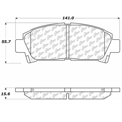Centric Parts Disc Brake Pad Set Semi-Metallic with Shims for 1992-1995 Toyota MR2 102.05820
