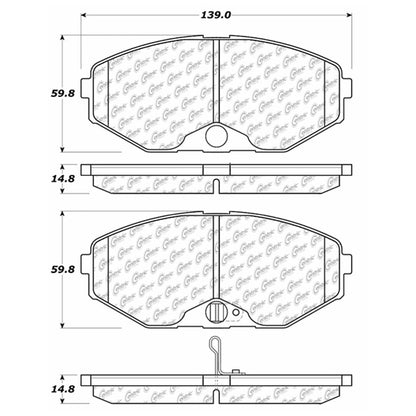 Centric Parts Disc Brake Pad Set Semi-Metallic with Shims for 1993-1997 Infiniti J30 Q45 102.05870