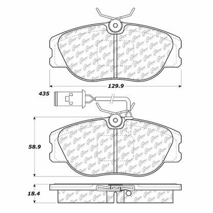Centric Parts Disc Brake Pad Set Semi-Metallic with Shims for 1991-1995 Alfa Romeo 164 102.05900