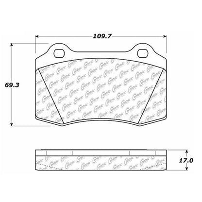 Centric Parts Disc Brake Pad Set Semi-Metallic with Shims for Dodge Viper 1992-2002 Ferrari 360 2000-2004 F430 2006 Ford Mustang 1994-2001 102.05920