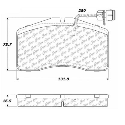 Centric Parts Disc Brake Pad Set Semi-Metallic with Shims for 2001-2003 Audi S8 102.05941