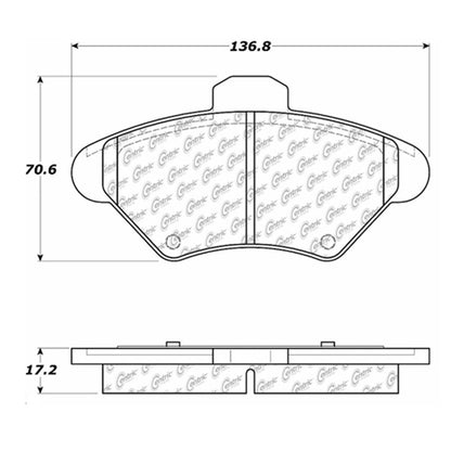 Centric Parts Disc Brake Pad Set Semi-Metallic with Shims for 1994-1998 Ford Mustang, 1993-1997 Thunderbird, Mercury Cougar 102.06000