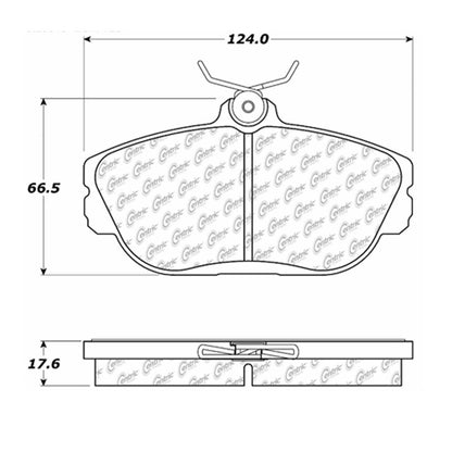 Centric Parts Disc Brake Pad Set Semi-Metallic with Shims for Ford Sable 2001-1994 Taurus 2000-1994 Windstar 1998-1995 Lincoln Continental 1994-1993 Mercury Sable 2000-1994 102.06010