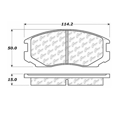 Centric Parts Disc Brake Pad Set Semi-Metallic with Shims for 1991-2000 Dodge Colt Eagle Summit Vista Mitsubishi Mirage Plymouth Colt 102.06020