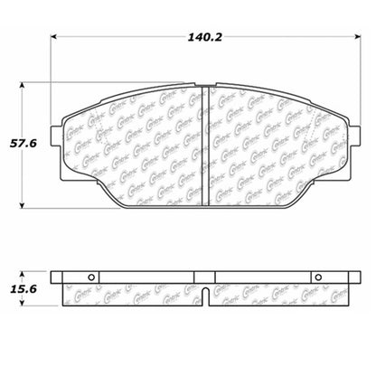 Centric Parts Disc Brake Pad Set Semi-Metallic with Shims for 1993-1998 Toyota T100 102.06050