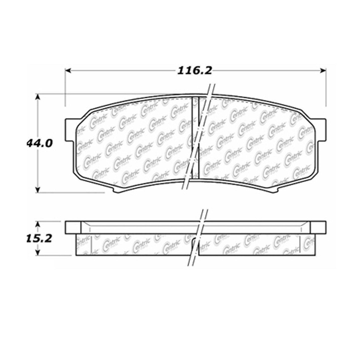 Centric Parts Disc Brake Pad Set Semi-Metallic with Shims for 2003-2023 Toyota 4Runner 102.06060