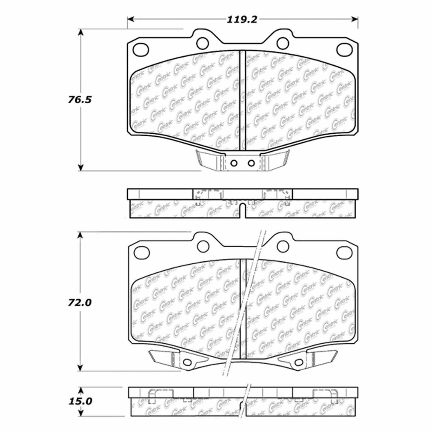 Centric Parts Disc Brake Pad Set 102.06110